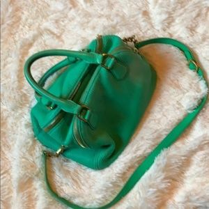 J. Crew green leather purse